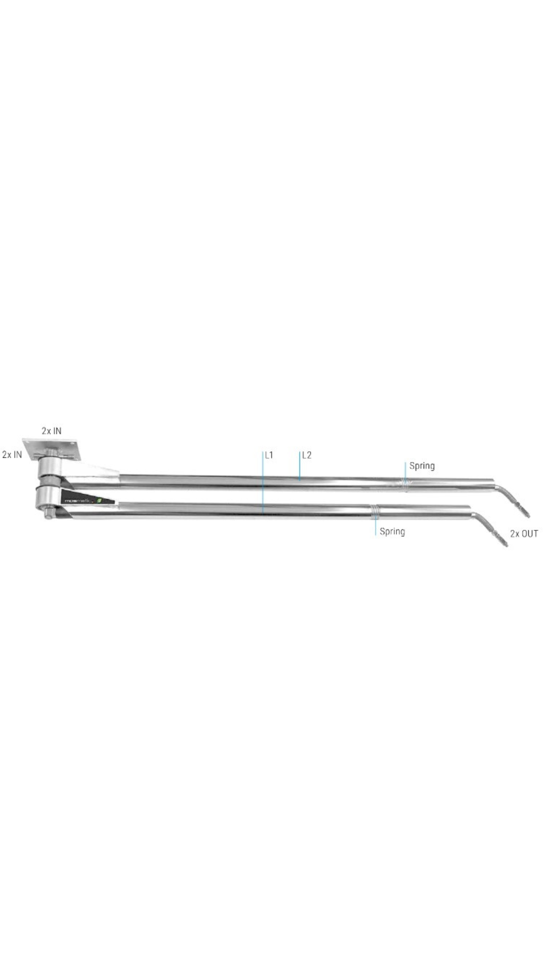 Mosmatic Dual Ceiling Boom DDF 4'9"/5'3" – 63.409