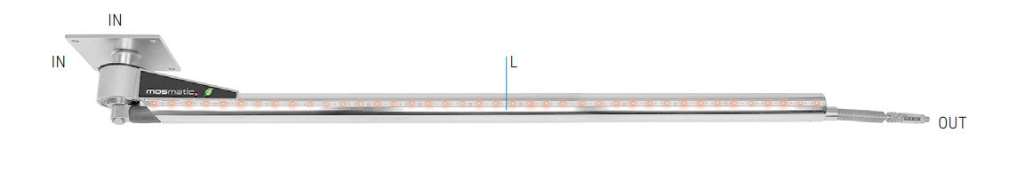 Mosmatic – Ceiling Boom with Led Lighting - DKPbl -5ft 3in - 66.219