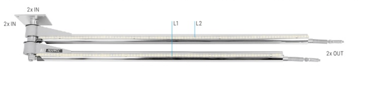 Mosmatic Ceiling Boom with Led lighting DDPBI without control Box 5ft 9in 67.629