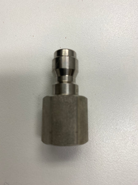 Mosmatic Quick Connect Plug - 1/4" NPTF - D12 - Stainless Steel - 70.025