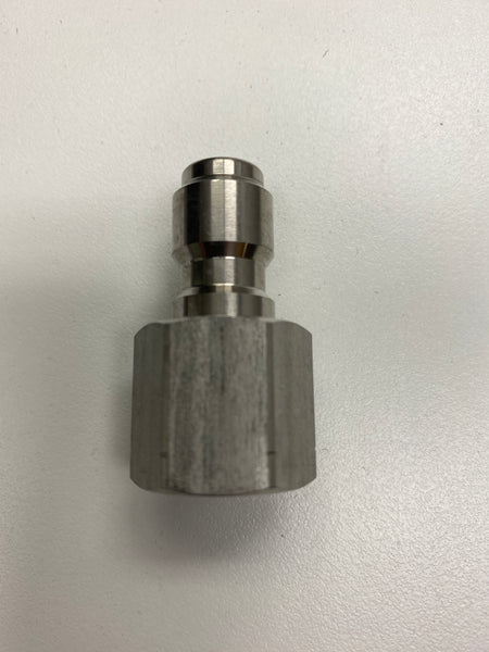 Mosmatic Quick Connect Plug - 3/8" NPTF D12 - Stainless Steel - 70.027