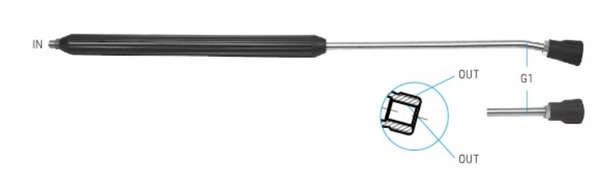 Mosmatic HP wands LAN standard wand bent 20in 26.981